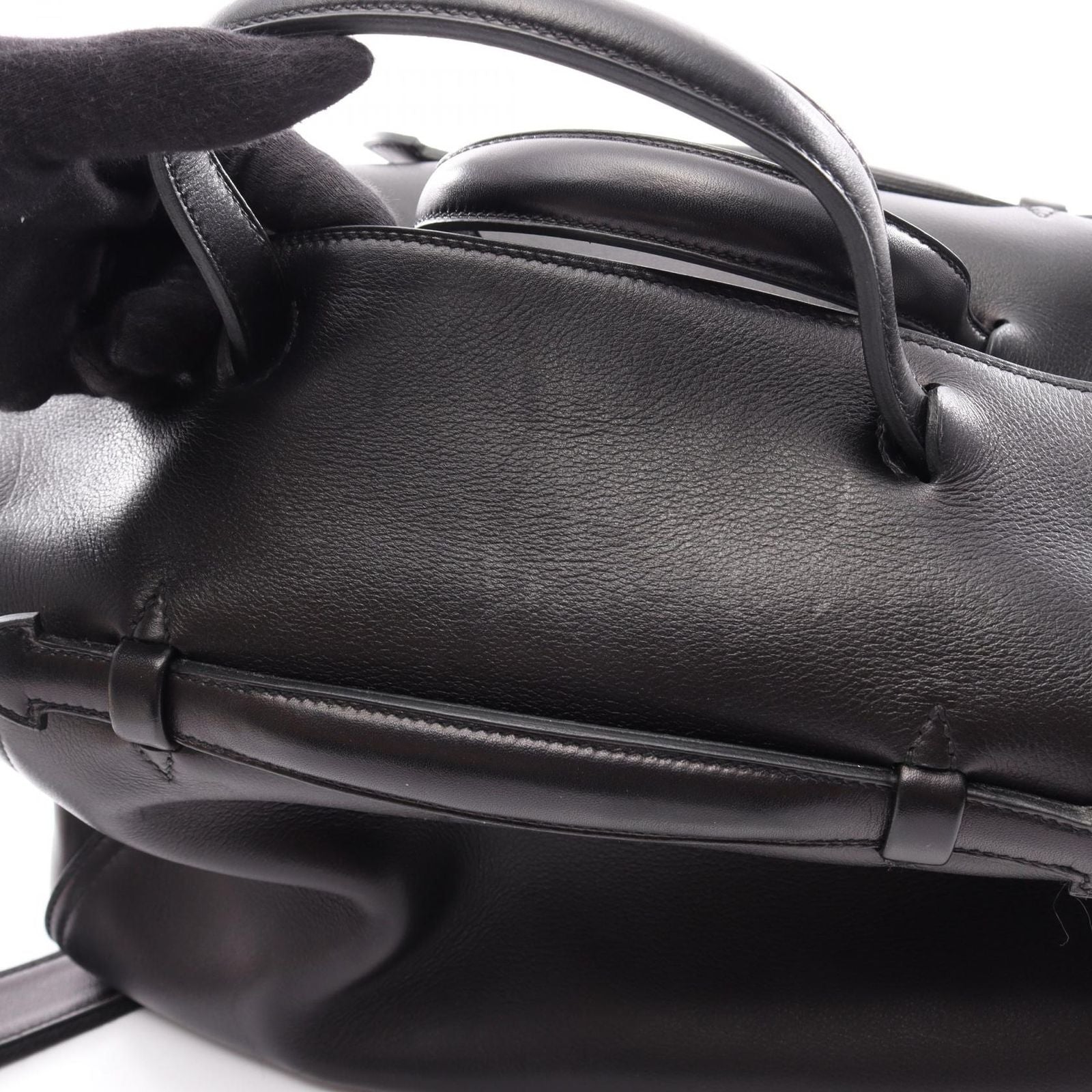 Hermes Handbag Oxa 2-Way Black Leather — view 8