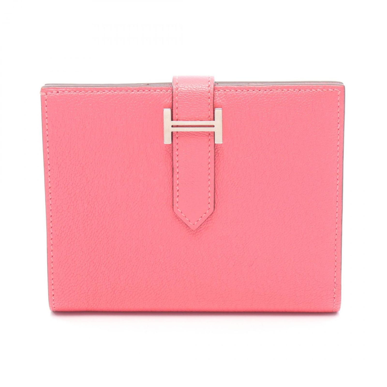 Hermes Bifold Wallet Bearn Compact Rose Azalea Leather