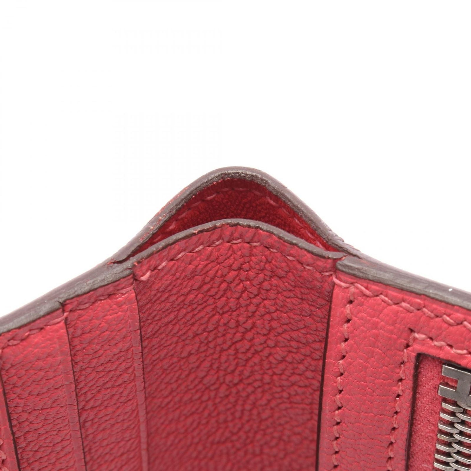 Hermes Bifold Wallet Bearn Compact Rose Azalea Leather — view 9