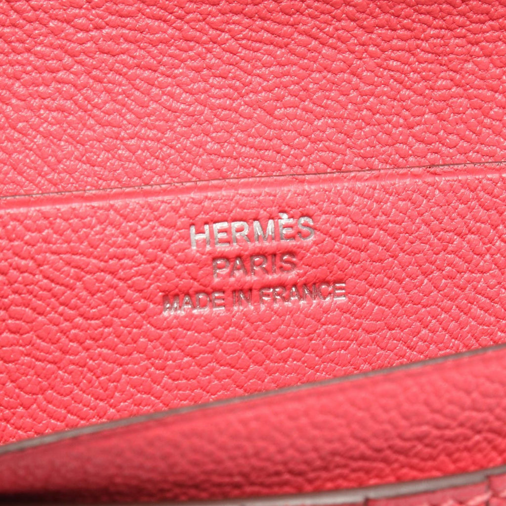 Hermes Bifold Wallet Bearn Compact Rose Azalea Leather — view 5