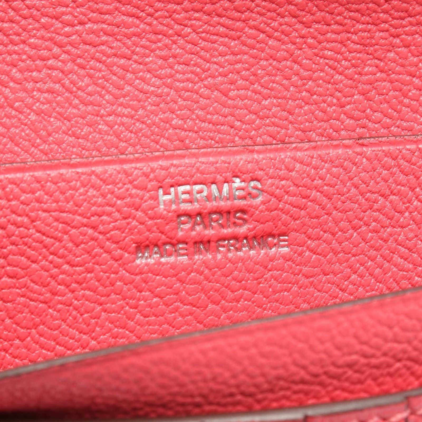 Hermes Bifold Wallet Bearn Compact Rose Azalea Leather — view 5