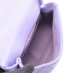 Chanel Shoulder Bag Mini Quilted Purple Caviar Leather Chain — view 3