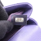 Chanel Shoulder Bag Mini Quilted Purple Caviar Leather Chain — view 5