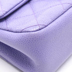 Chanel Shoulder Bag Mini Quilted Purple Caviar Leather Chain — view 6