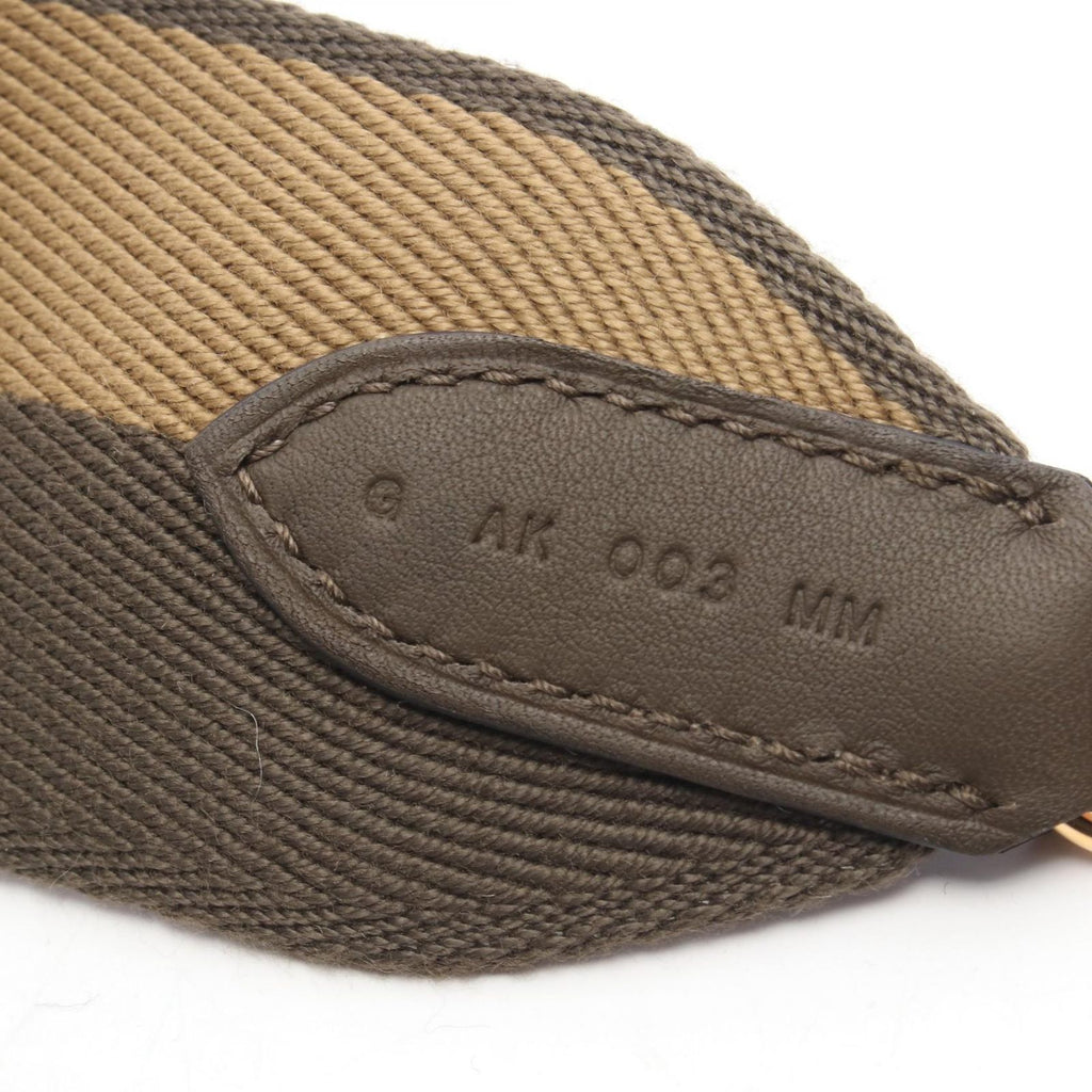 Hermes Shoulder Strap Bandouliere Sangle Cazac Vert Loden Dune Canvas — view 5