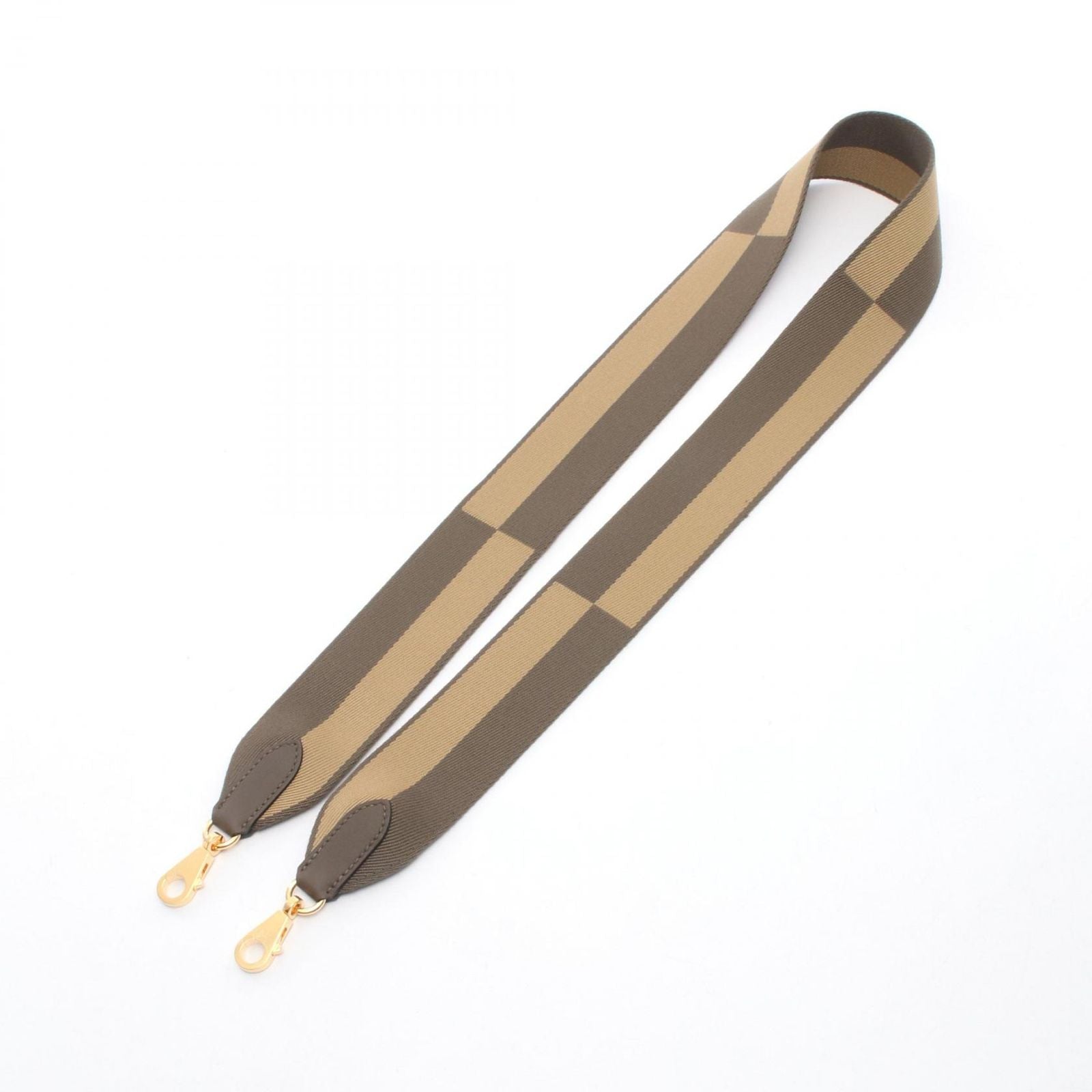 Hermes Shoulder Strap Bandouliere Sangle Cazac Vert Loden Dune Canvas — view 2