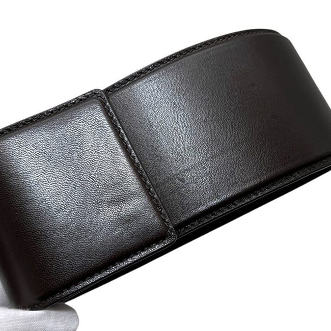 Bottega Veneta Belt Brown M Thick Waist 88 cm 85 Leather — view 8