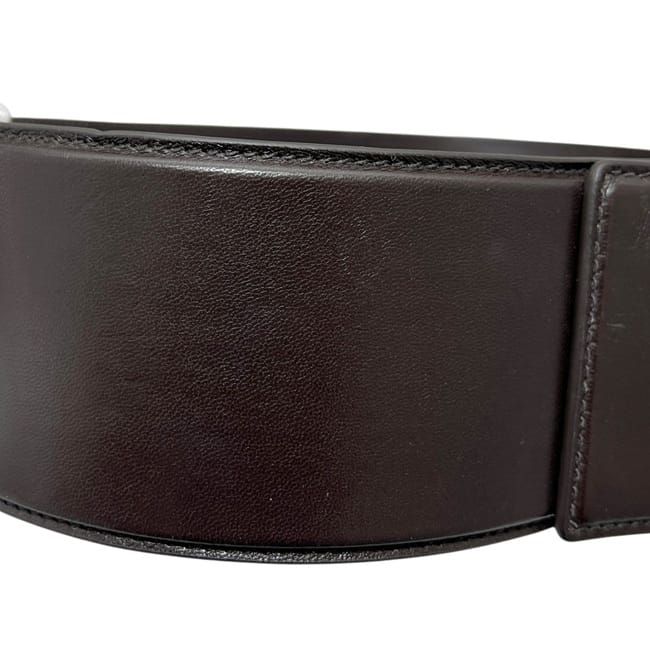 Bottega Veneta Belt Brown M Thick Waist 88 cm 85 Leather — view 4