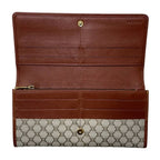 Celine Bifold Wallet Beige Brown Macadam Nylon Leather YS OO 16 — view 3
