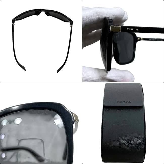 Prada Sunglasses Black Spr Side Logo Acetate Eyewear — view 3
