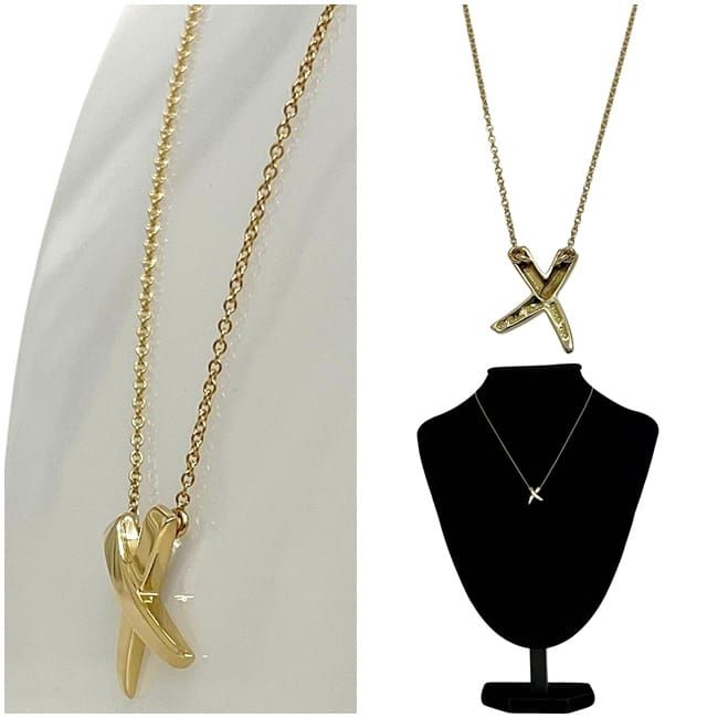Tiffany & Co Necklace Kiss Yellow Gold YG Paloma Picasso Polished 750 18k — view 2