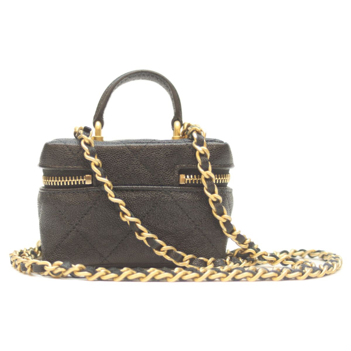 Chanel 31 Black Caviar Top Handle Minivanity — view 3