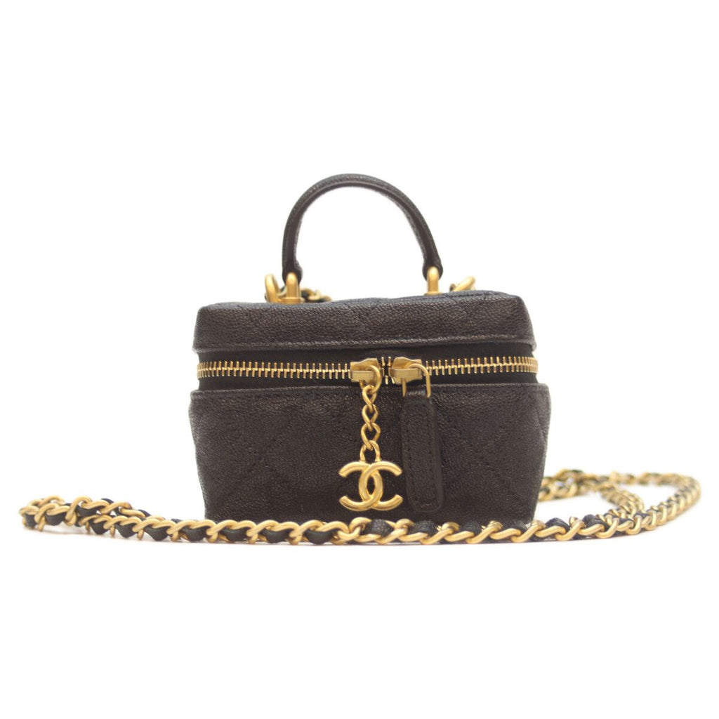 Chanel 31 Black Caviar Top Handle Minivanity