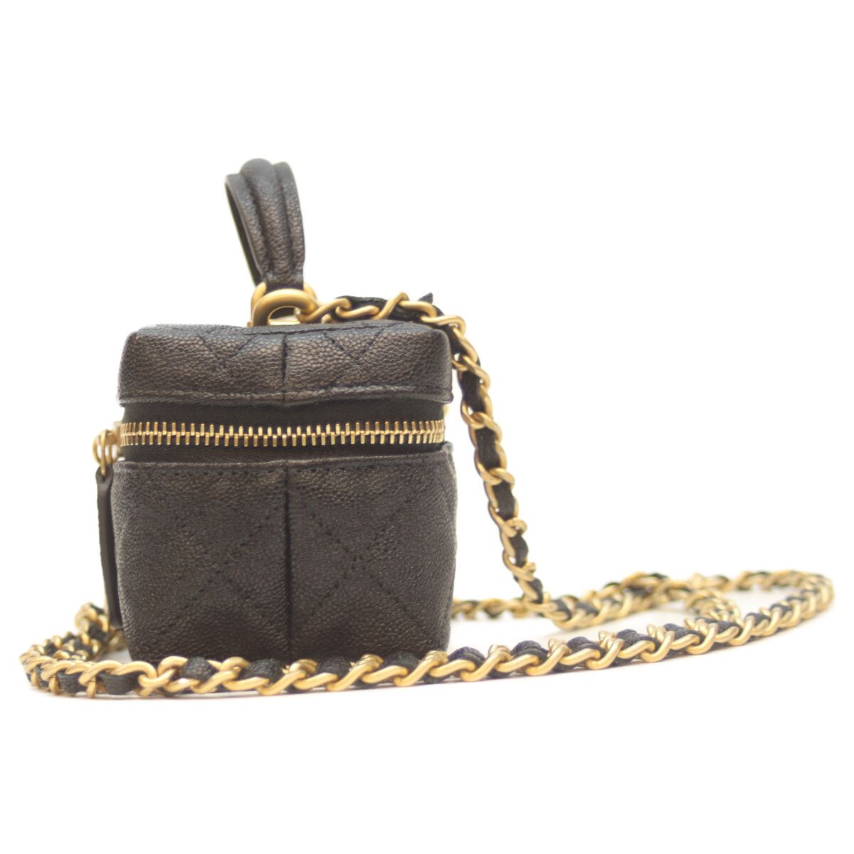 Chanel 31 Black Caviar Top Handle Minivanity — view 2