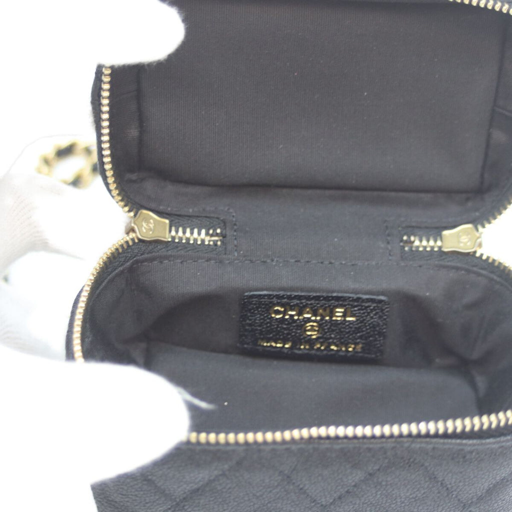 Chanel 31 Black Caviar Top Handle Minivanity — view 6