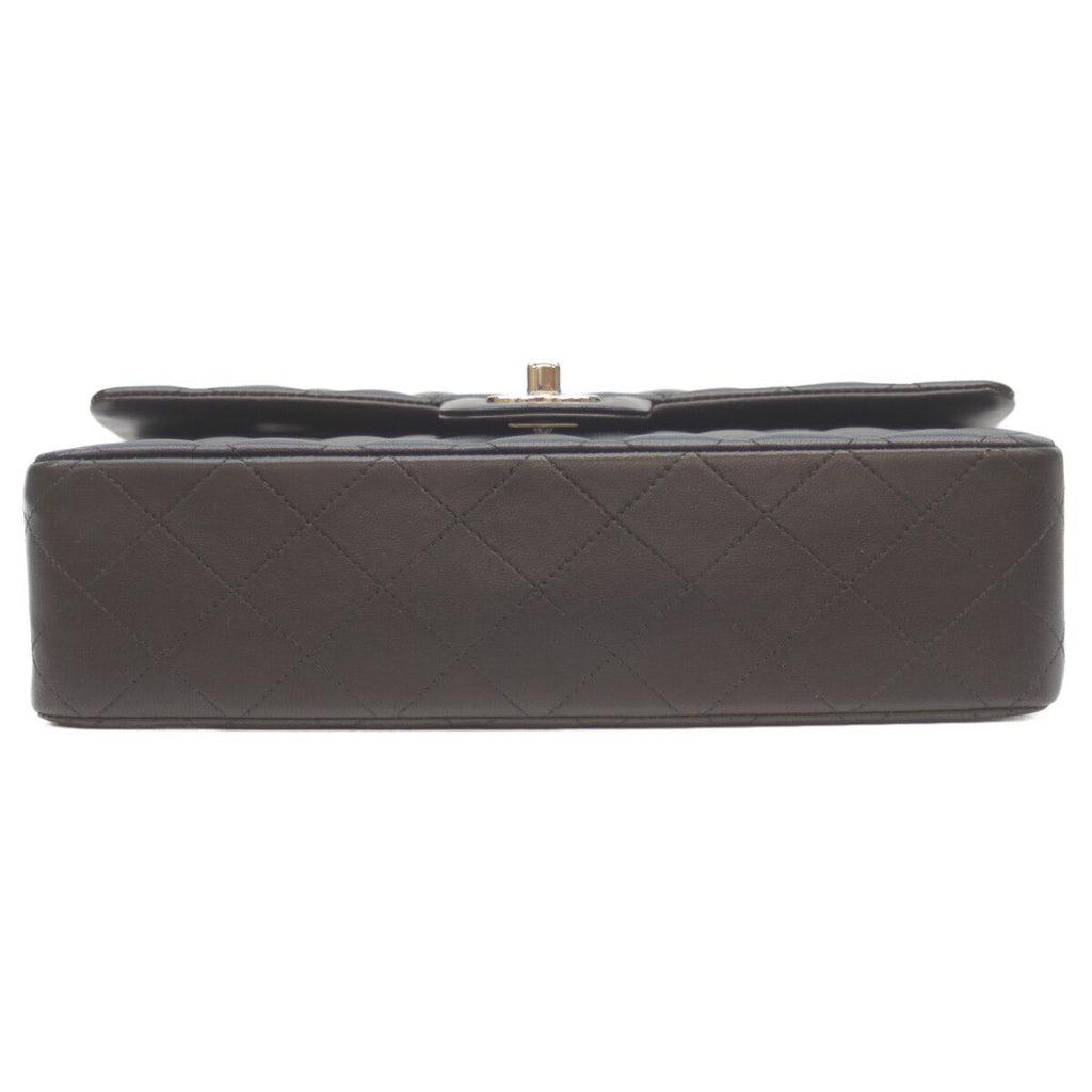 Chanel 21 Black Rum Silver Double Flap Quilted 25 — view 5