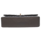 Chanel 21 Black Rum Silver Double Flap Quilted 25 — view 5