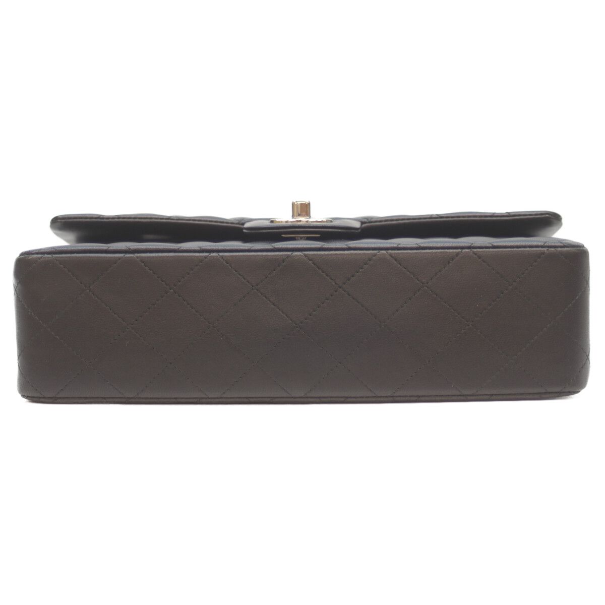 Chanel 21 Black Rum Silver Double Flap Quilted 25 — view 5