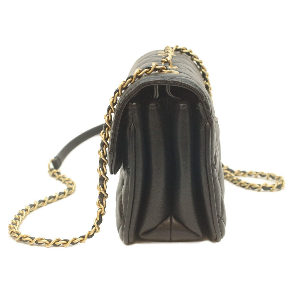 Chanel 24 Black Rum Gold Herevintage Flap Mini Quilted 18 — view 2