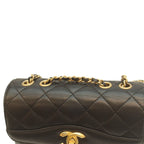 Chanel 24 Black Rum Gold Herevintage Flap Mini Quilted 18 — view 6