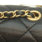 Chanel 24 Black Rum Gold Herevintage Flap Mini Quilted 18 — view 7