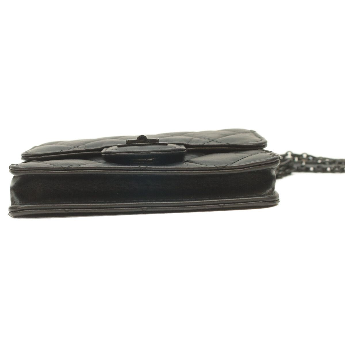 Chanel 2.55 black Vintage Card Case Chain Minishoulder — view 5