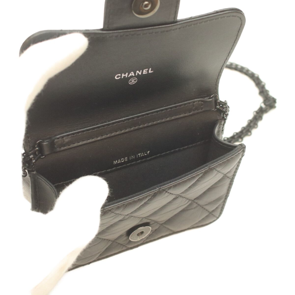 Chanel 2.55 black Vintage Card Case Chain Minishoulder — view 6