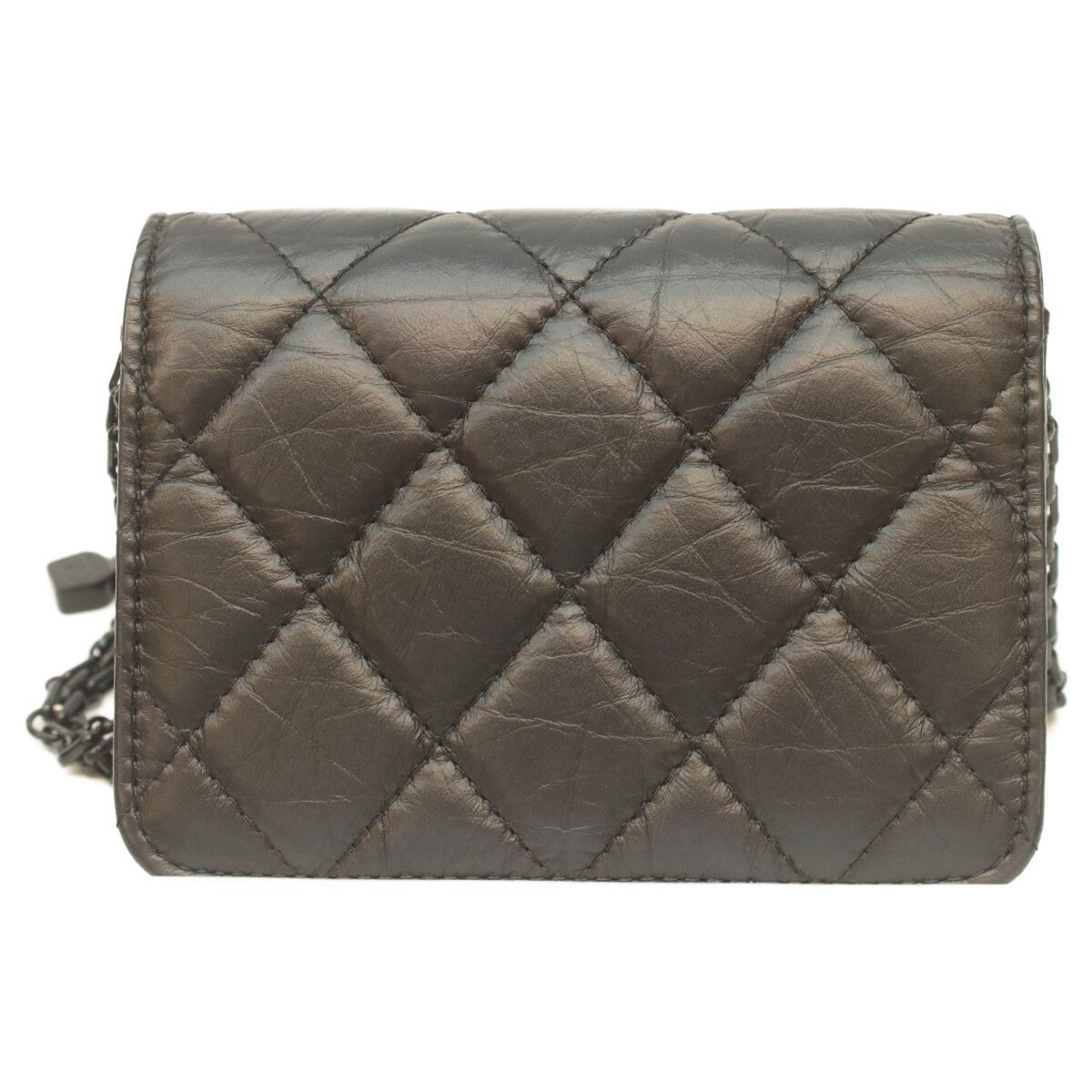 Chanel 2.55 black Vintage Card Case Chain Minishoulder — view 3