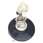 Chanel CC Logo Rhinestone Earrings — view 5