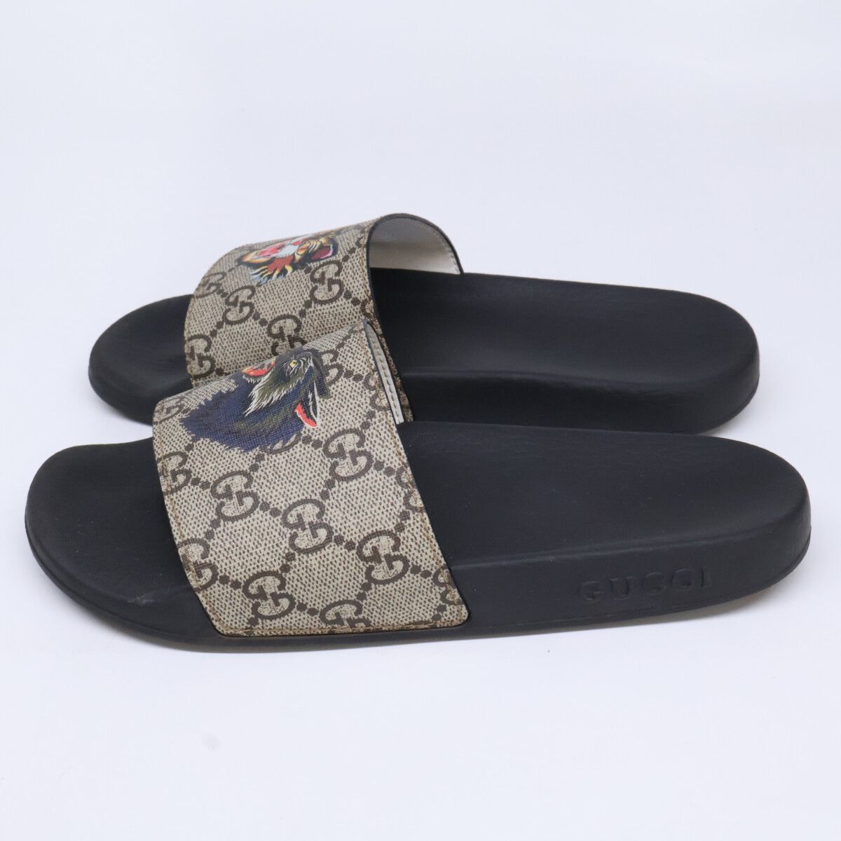 Gucci GG Supreme Angry Cat Slide Sandals — view 3