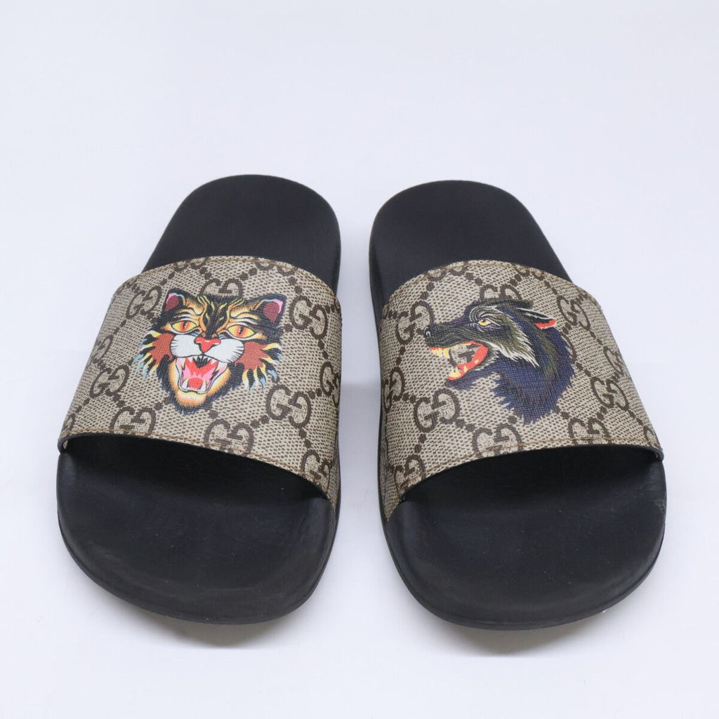 Gucci GG Supreme Angry Cat Slide Sandals — view 2