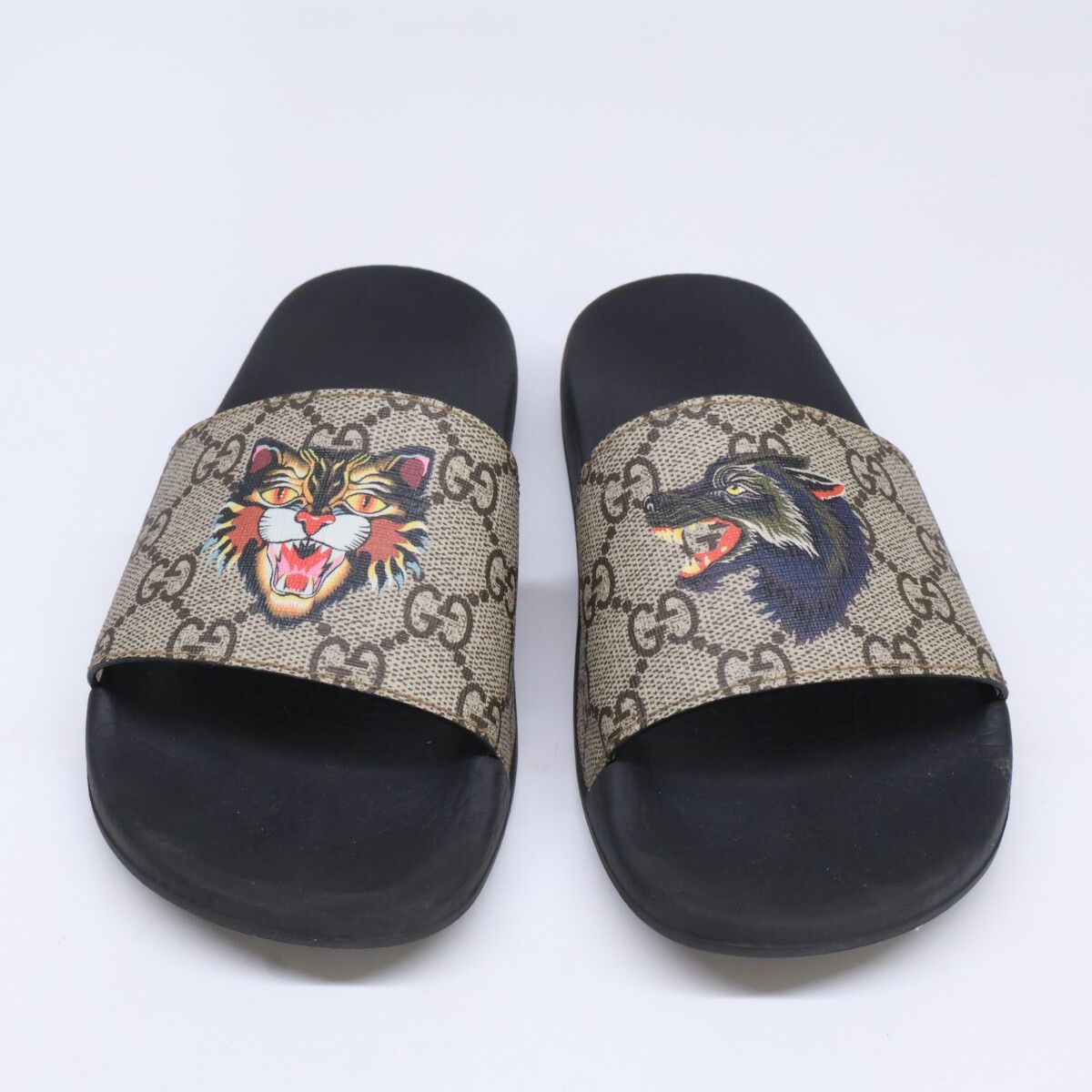 Gucci GG Supreme Angry Cat Slide Sandals — view 2