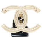 Chanel 23c Gold Black CC Logo Quilted Bag — view 4