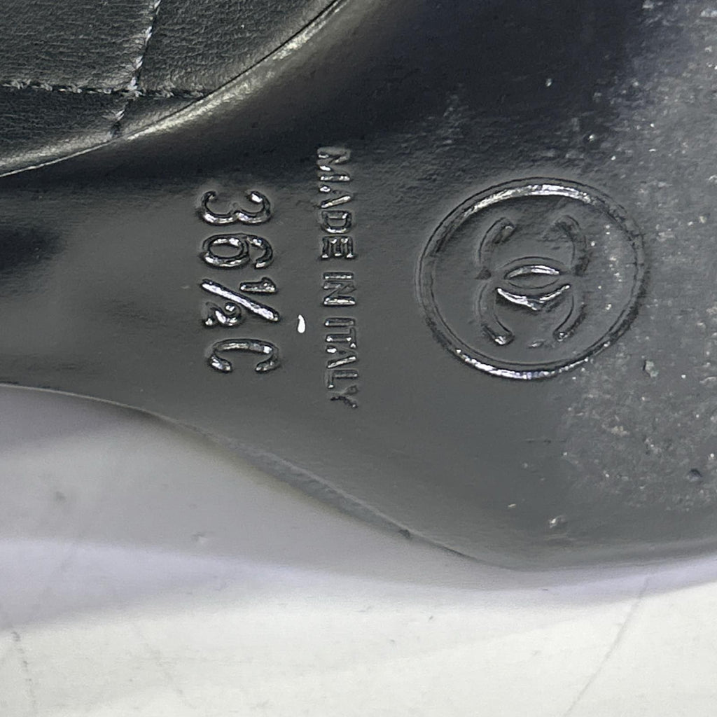 Chanel CC Logo Patent Toe Quilted Long Boots 36 1 2C — view 7