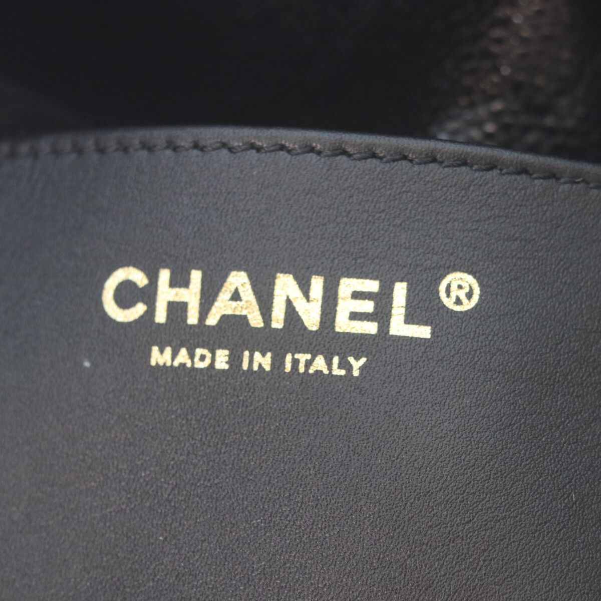 Chanel Black Caviar Gold Quilted Chain Backpack — view 8