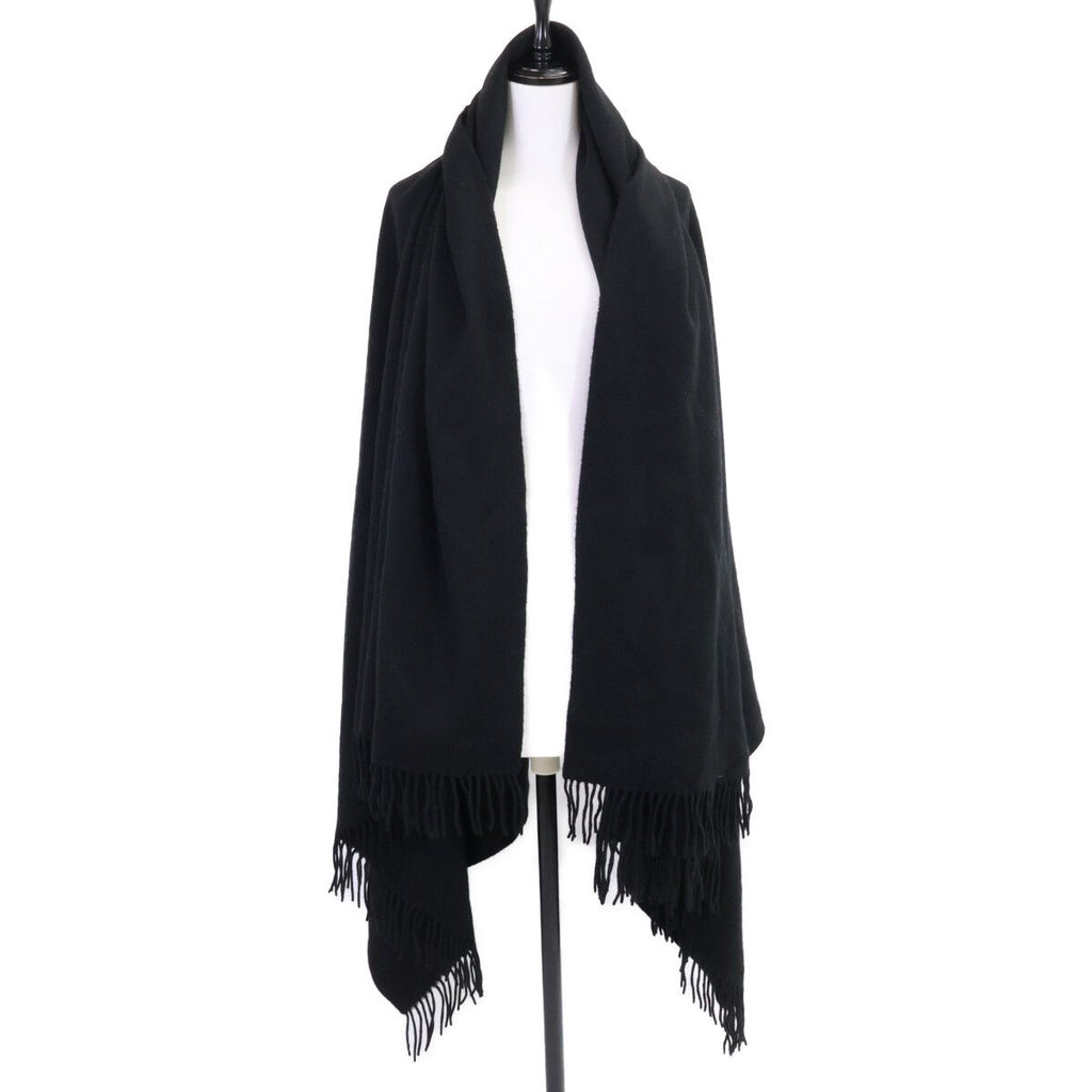 Hermes Cashmere 100 Logo Embroidery Fringe Large Scarf — view 7