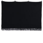 Hermes Cashmere 100 Logo Embroidery Fringe Large Scarf — view 3