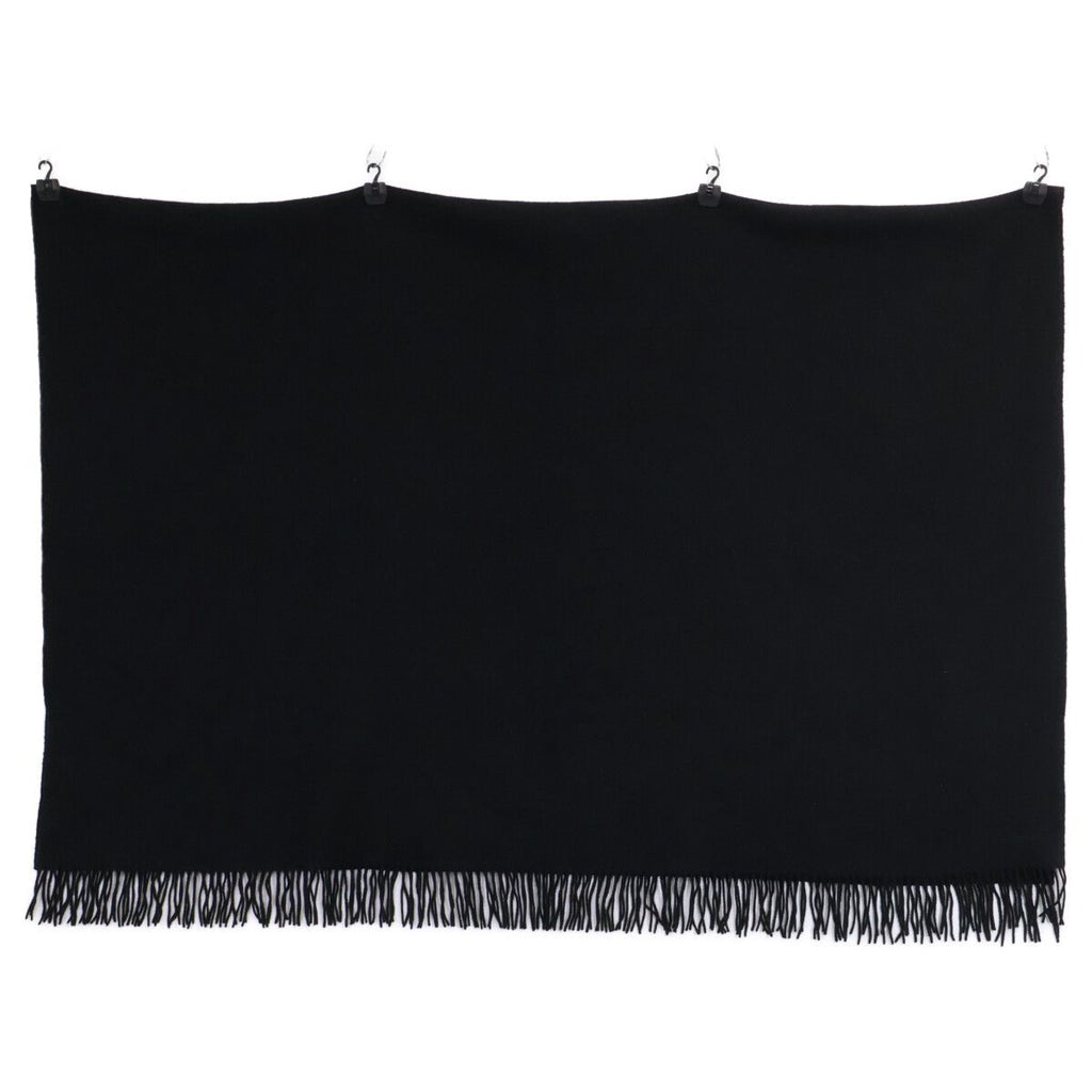 Hermes Cashmere 100 Logo Embroidery Fringe Large Scarf — view 2