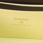 Chanel Yellow Caviar Gold Quilted Vanity Heart Rhinestone CC Logo — view 9