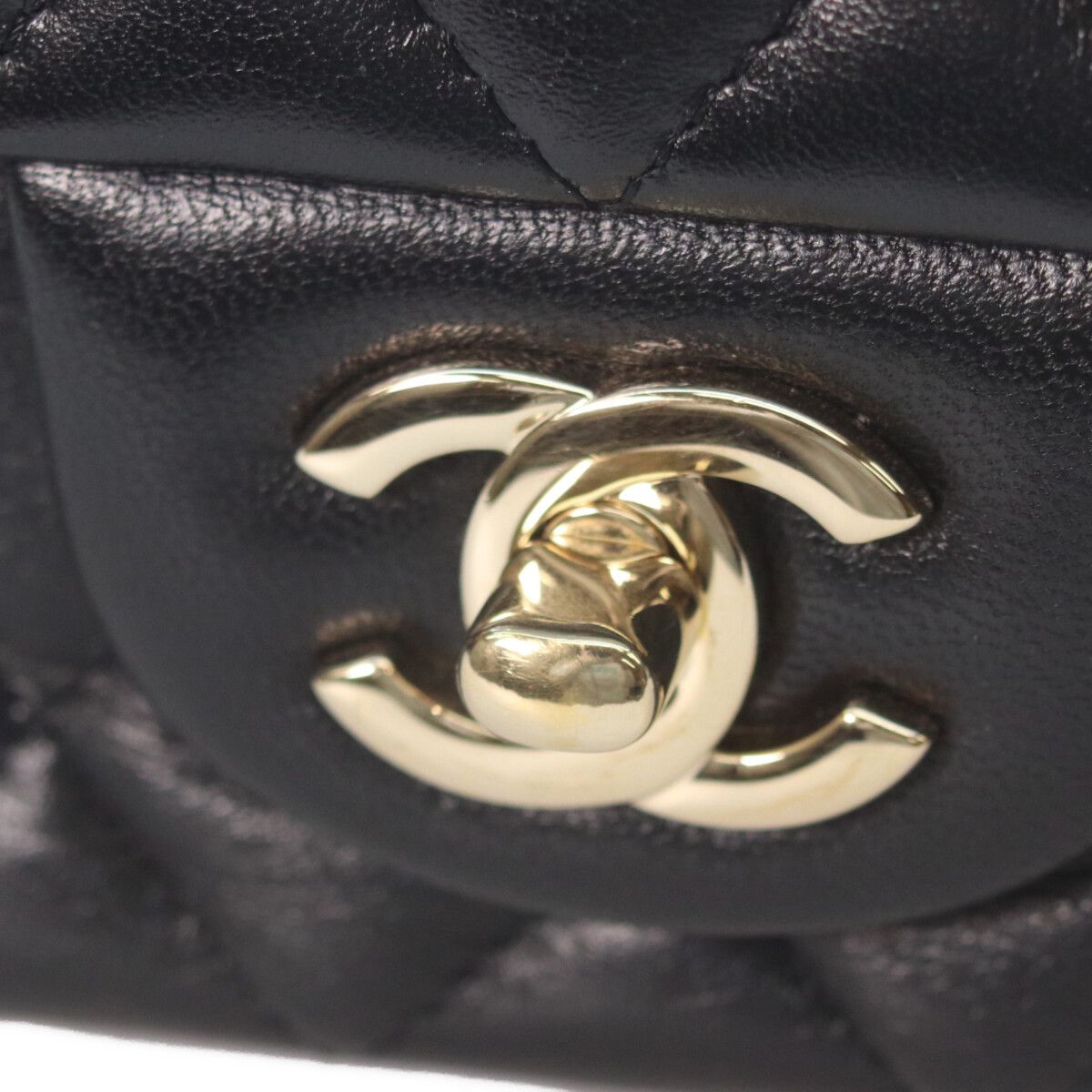 Chanel Black Rum Gold Mini Quilted 20 Chain Shoulder — view 8