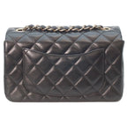 Chanel Black Rum Gold Mini Quilted 20 Chain Shoulder — view 3