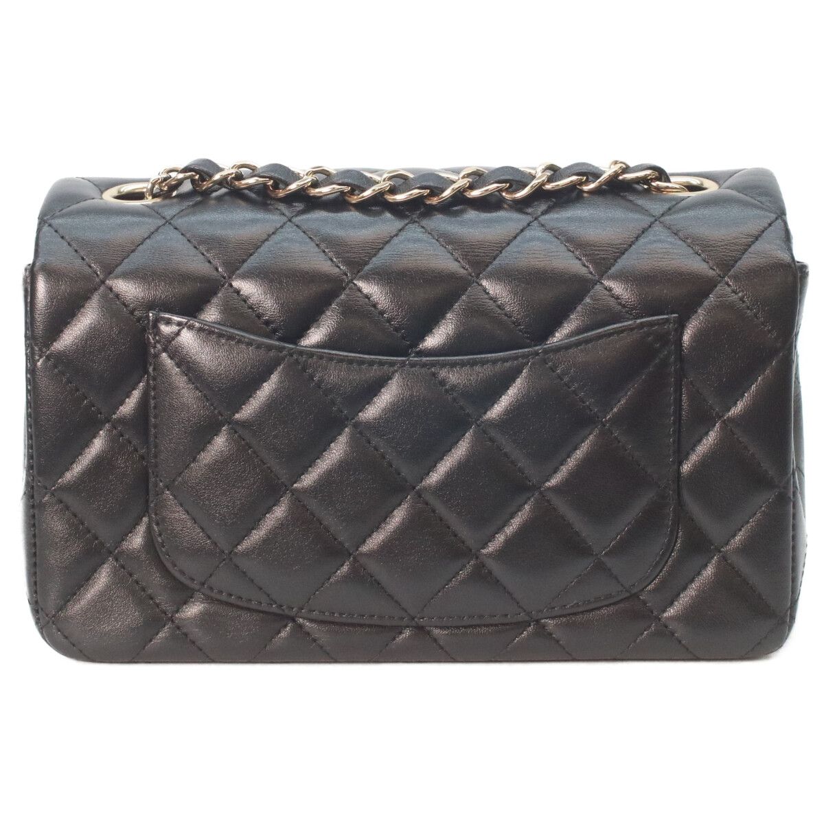 Chanel Black Rum Gold Mini Quilted 20 Chain Shoulder — view 3