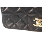 Chanel Black Rum Gold Mini Quilted 20 Chain Shoulder — view 7