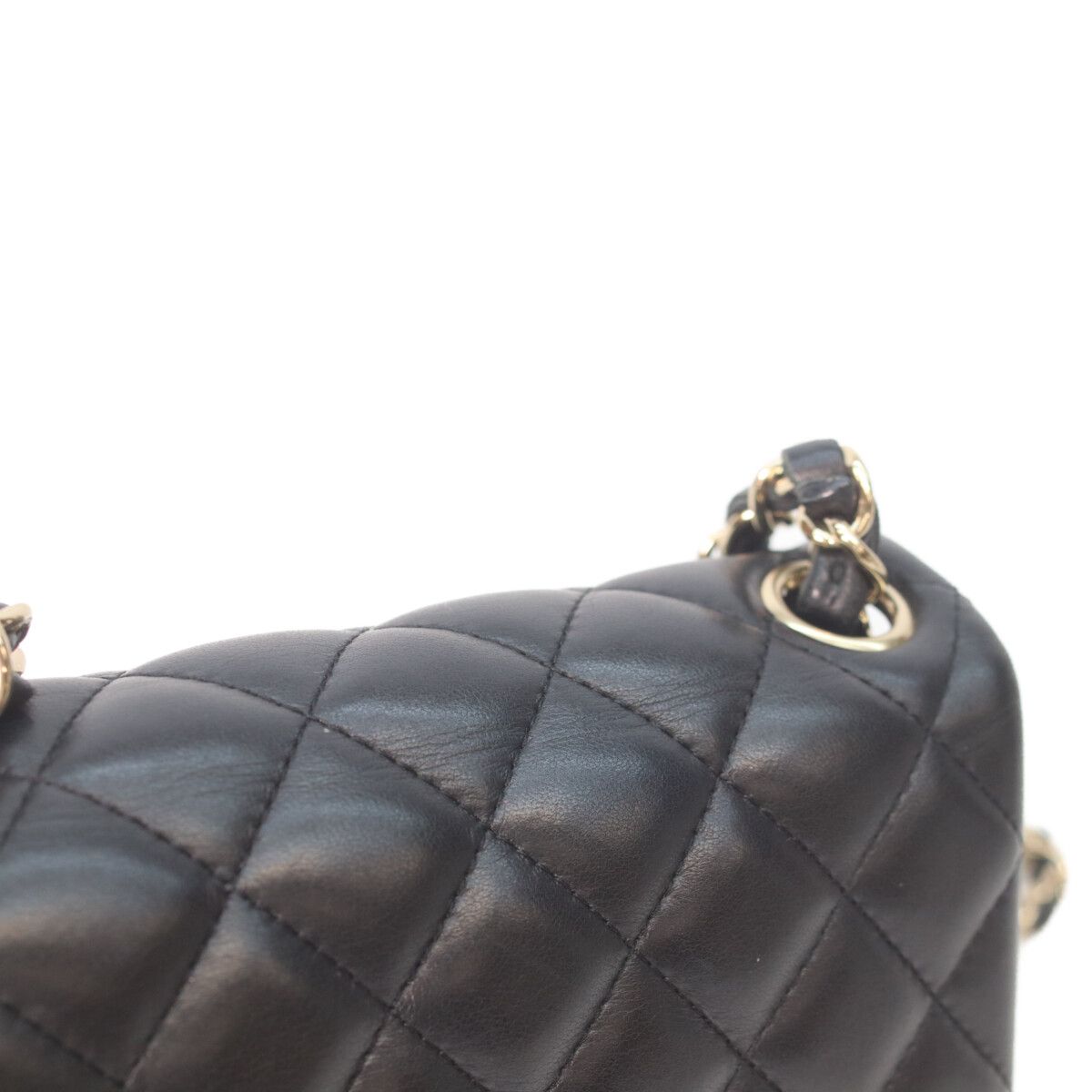 Chanel Black Rum Gold Mini Quilted 17 Shoulder — view 7