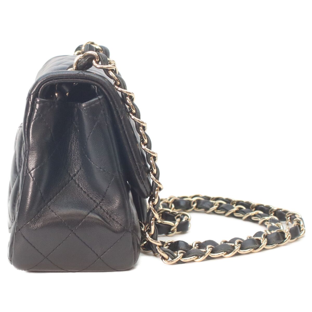 Chanel Black Rum Gold Mini Quilted 17 Shoulder — view 4