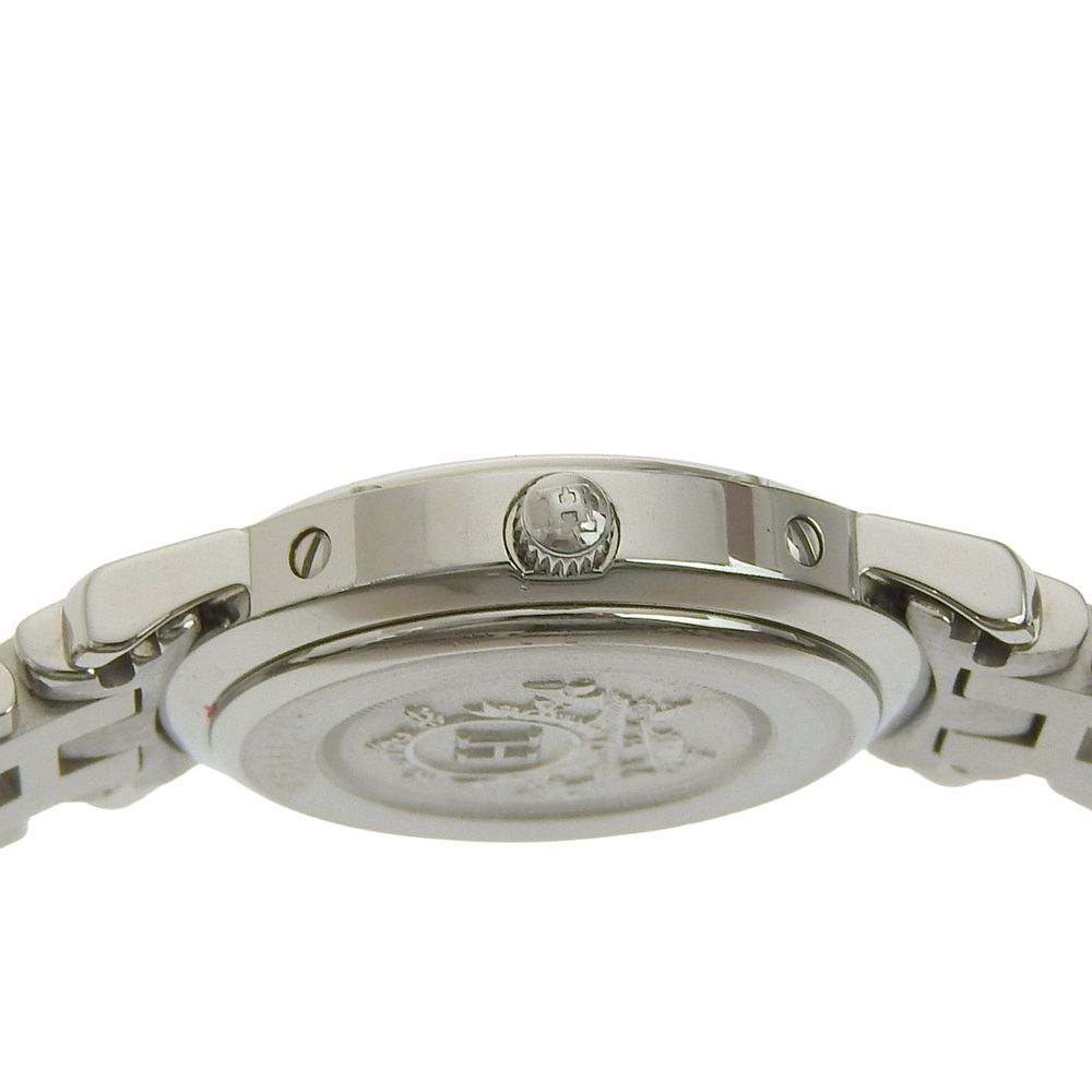 Hermes Clipper Stainless Steel Quartz Analog Watch with White Dial — view 6