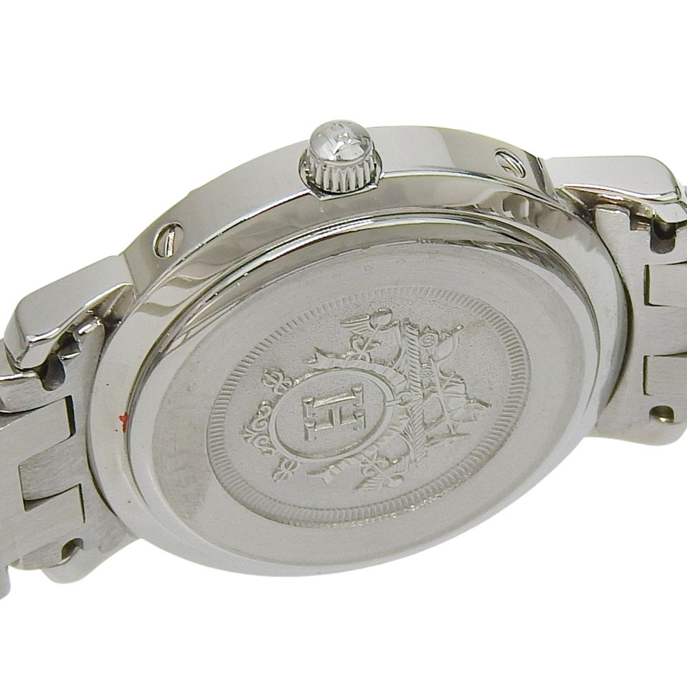 Hermes Clipper Stainless Steel Quartz Analog Watch with White Dial — view 5