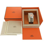 Hermes Clipper Stainless Steel Quartz Analog Watch with White Dial — view 7