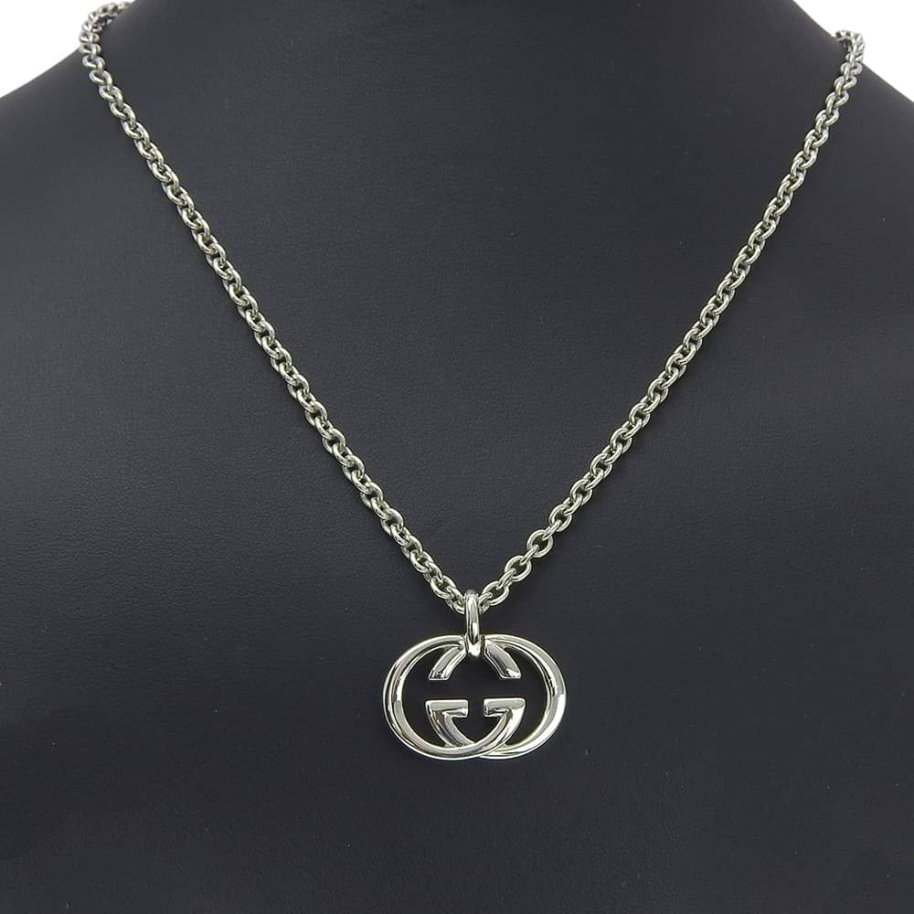 Gucci Interlocking 925 Sterling Silver Necklace — view 2