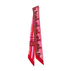 Hermes Twilly Rocabar Cover Scarf Pink Red Silk